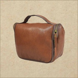 Leather DOPP Kit Organizer - Ladies Vanity Bag
